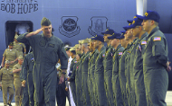 Soldiers at attention